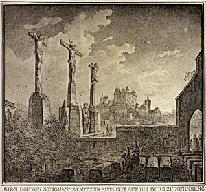 Saint John's Cemetery with a View of the City of Nuremberg, from Collection of Memorable Medieval Buildings in Germany