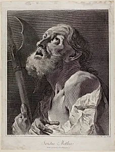 Saint Matthias, from The Holy Family and the Twelve Apostles