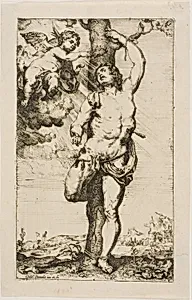 Saint Sebastian Crowned by an Angel