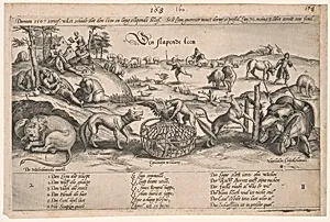 Satires about the Situation in the Low Countries: The Sleeping Lion (Plate 2) by Jan Wierix