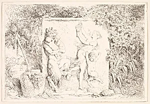 Satyrs Dancing from Bacchanales, or Satyrs' Games by Jean Honoré Fragonard