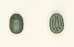 Scarab: Hieroglyphs (Hs-vessel and wAs-Scepters) by Ancient Egyptian