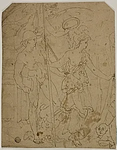 Scene with Mercury and Minerva
