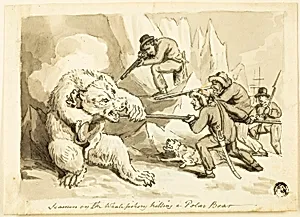 Seamen on the Whale Fishery Killing a Polar Bear (recto); Shell (verso)