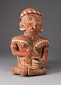 Seated Female Figure Holding a Bowl on Her Lap