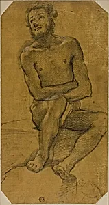 Seated Male Nude