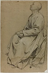 Seated Monk Holding Book