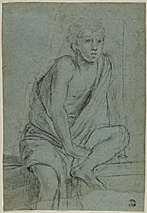 Seated Youth: Study for Flagellation of Saint Andrew