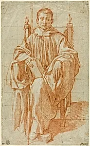 Seated Youth Wearing a Monk's Habit: Study for Saint Benedict