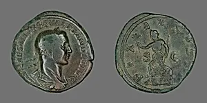 Sestertius (Coin) Portraying Emperor Severus Alexander by Ancient Roman