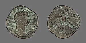 Sestertius (Coin) Portraying Emperor Severus Alexander by Ancient Roman
