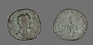 Sestertius (Coin) Portraying Julia Mamaea by Ancient Roman