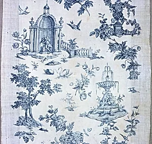 Shakespeare Monument with Fantastic Fountains and Trees (Furnishing Fabric)