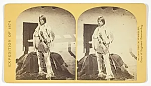 Shee-zah-nan-tan, Jicarilla Apache Brave in characteristic Costume, Northern New Mexico, No. 42 from the series "Geographical Explorations and Surveys West of the 100th Meridian"