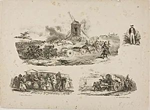 Sheet of Sketches by Denis Auguste Marie Raffet