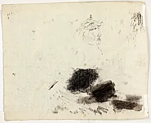Sheet of Sketches: Architectural and Erotic Drawings