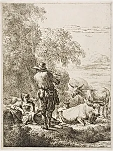 Shepherd Playing a Flute
