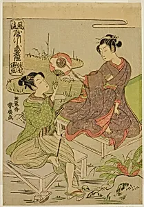 Shingen and Kenshin, from the series "Mirrors of Warriors in Fashionable Parodies (Furyu yatsushi musha kagami)"