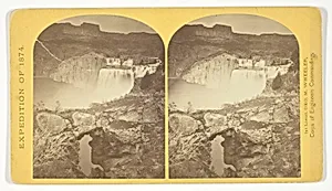 Shoshone Falls, Snake River, Idaho. Gorge and natural bridge, in the fore-ground, No. 50 from the series "Geographical Explorations and Surveys West of the 100th Meridian"