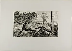 Simplicius in the Solitude of the Forest, plate ten from Intermezzos by Max Klinger