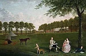Sir John Shaw and his Family in the Park at Eltham Lodge, Kent
