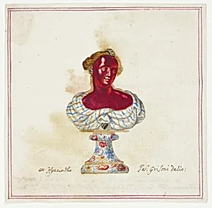 Sketch of Jewelled Antique Bust in the Medici Collection, Florence