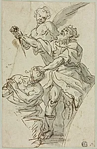 Sketch of Spandrel with Sacrifice of Isaac