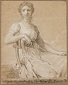 Sketch of the Portrait of Constance Pipelet (recto); Head of a Woman (verso)