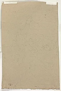 Sketch of Treetops and Figure