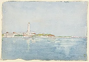 Sketch Taken at Algiers, North Africa, Travel Sketch by Daniel Hudson Burnham