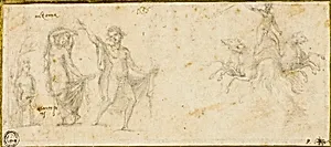 Sketches after the Antique: Bacchic Revels; Neptune in His Chariot