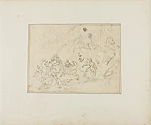 Sketches of a Cavalry Battle by Jean Louis André Théodore Géricault