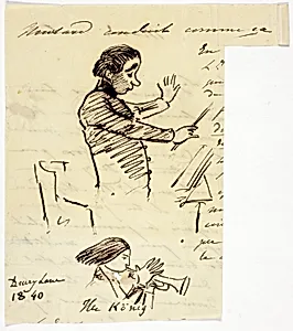 Sketches of Conductor and Trumpet Player
