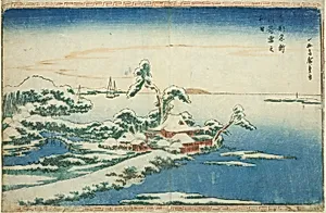 Snow on New Year's Day at Susaki (Susaki yuki no hatsuhi), from the series "Famous Views of the Eastern Capital (Toto Meisho)" by Utagawa Hiroshige