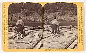 Snubbing. Clear that line, quick, from the series "The Camera's Story of Raftman's Life on the Wisonsin"