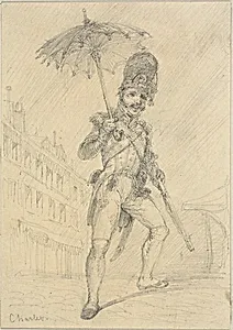 Soldier Holding a Parasol by Nicolas Toussaint Charlet