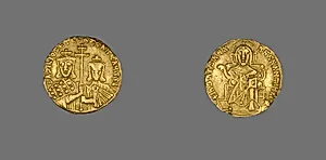 Solidus (Coin) of Basil I with Christ Enthroned by Byzantine
