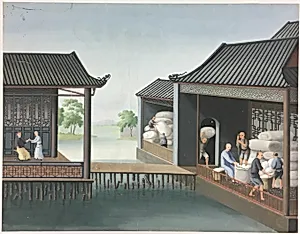 Spinning Cloth, Preparing Tea Leaves, Preparing Silk by Unknown