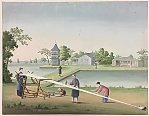 Spinning Cloth, Preparing Tea Leaves, Preparing Silk by Unknown