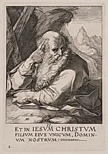 St Andrew, from Christ, the Apostles and St Paul with the Creed by Hendrick Goltzius