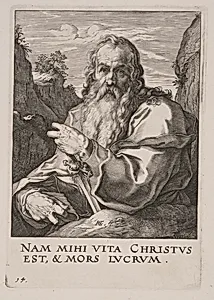 St Paul, from Christ, the Apostles and St Paul with the Creed by Hendrick Goltzius