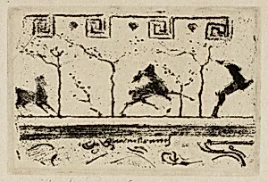 Stags, A Study for the Decoration of a Frame (Third Version) by Theodore Roussel