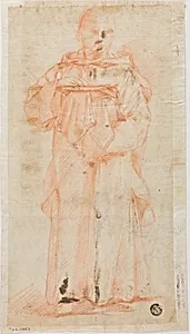 Standing Monk Holding Host and Palen