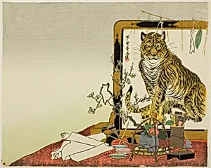 Standing Screen (Tsuitate) of a Tiger