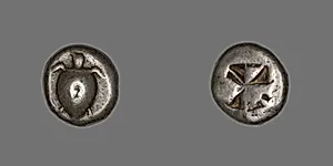 Stater (Coin) Depicting a Sea Turtle by Ancient Greek