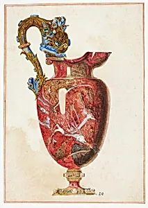 Stone Ewer with Ornate Handle