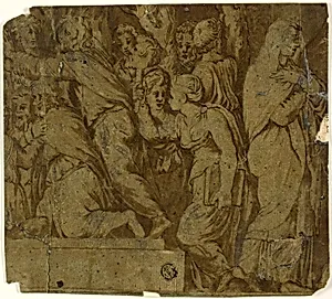 Story of Niobe: Worshippers; Latona by Polidoro da Caravaggio