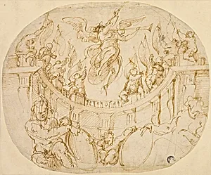 Study for Allegory of Two Quartieri of Florence by Giorgio Vasari