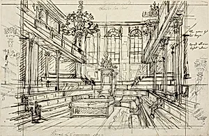 Study for House of Commons, from Microcosm of London