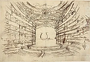 Study for Opera House, from Microcosm of London